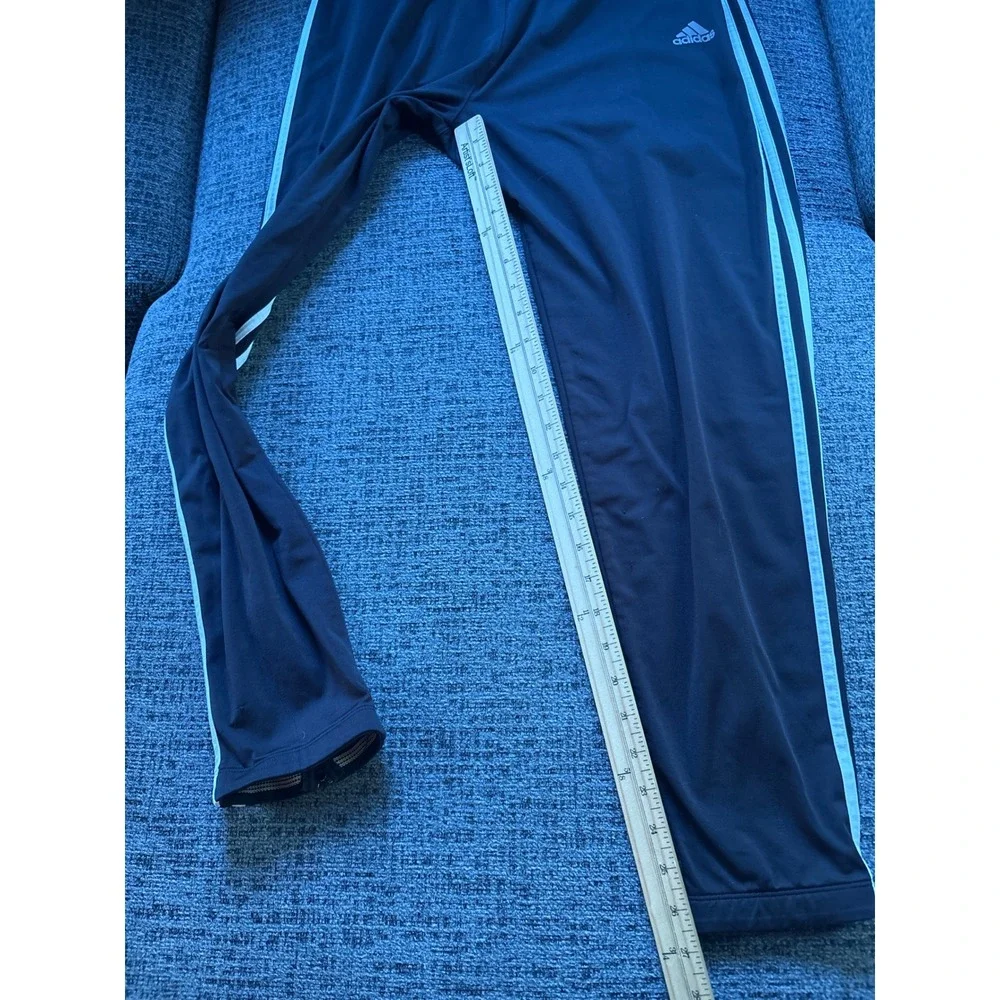 Adidas Mens Black 3-Stripe Track Pants Zipper Cuffs Vintage 2003 AF5001 Size L